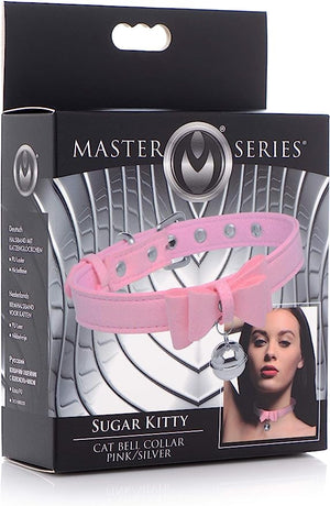 MASTER SERIES - Sugar Kitty Cat Bell Collar (Pink & Silver)