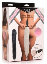 TAILZ - Snap On Anal Plug with 3 Interchangeble Tails