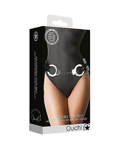 OUCH - Black Adjustable Cuff Belt