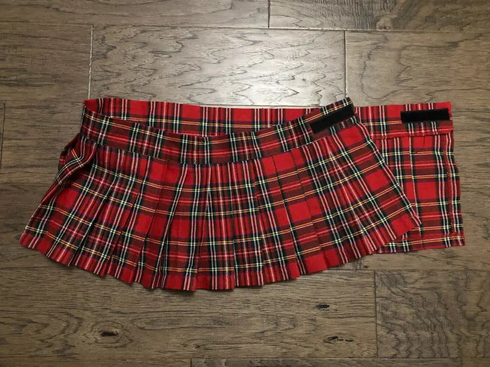 RENE ROFE - Sexy School Girl Tartan Mini Skirt S/M/L/XL