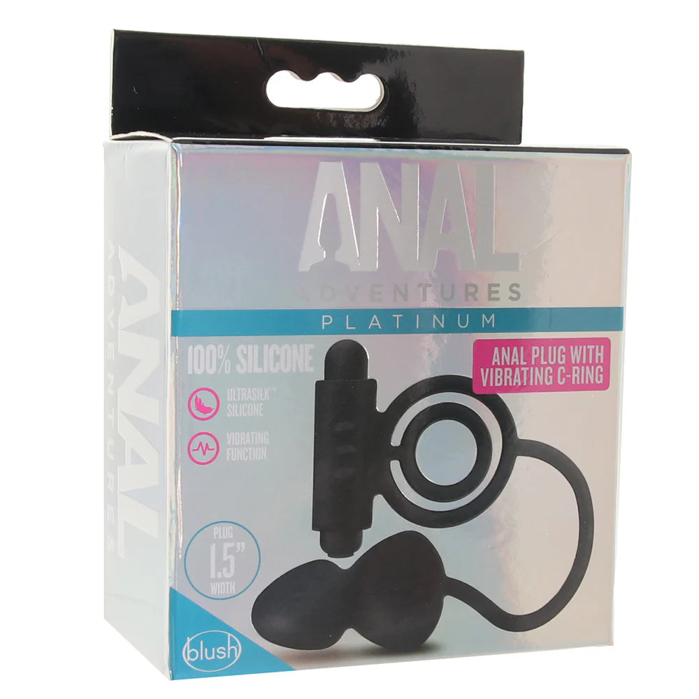 BLUSH - Anal Adventures Anal Plug with Vibrating C-Ring