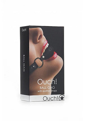 OUCH - Ball Gag with Leather Straps