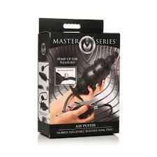 MASTER SERIES - Ass Puffer - Nubbed Inflatable Silicone Ass Plug