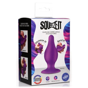SQUEEZE IT - Medium Tapered Anal Plug Purple