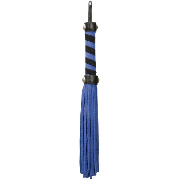 PUNISHMENT - Small Suede Black and Blue Flogger