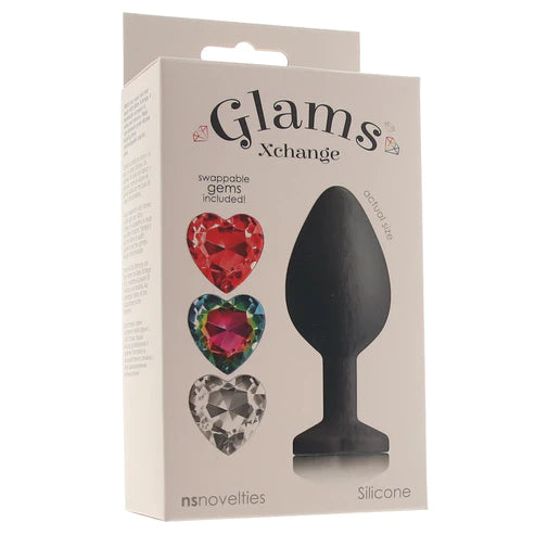NS NOVELTIES - Glam XChange Heart Gem Plug in Medium