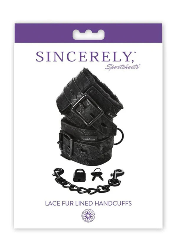 SPORTSHEETS - Sincerely Lace Fur Handcuffs