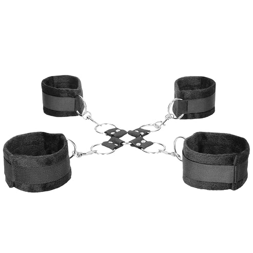 BLACK & WHITE - Velcro Hogtie with Cuffs