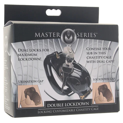 MASTER SERIES - Double Lockdown Customizable Cock Cage