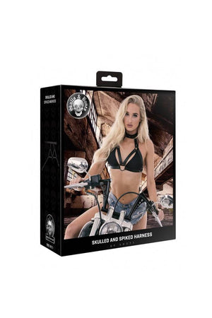 OUCH - Skulled & Spiked Woman's Harness