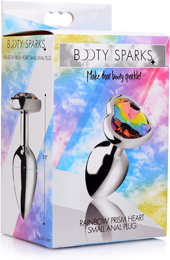BOOTY SPARKS - Rainbow Prism Heart Small Anal Plug