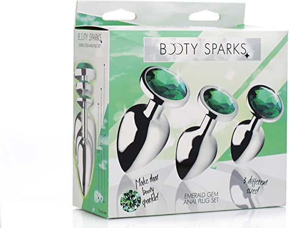BOOTY SPARKS - Emerald Green Anal Plug Set